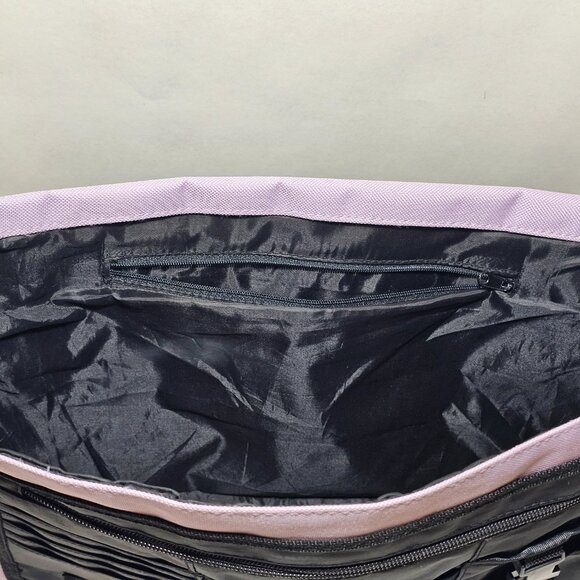 Mudd Vintage Canvas Crossbody Messenger School Book Bag Purple Y2K 2000s - Picture 7 of 12